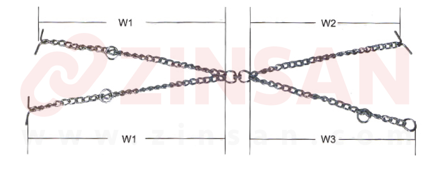 1st Class Livestock Chains (Double Armed)